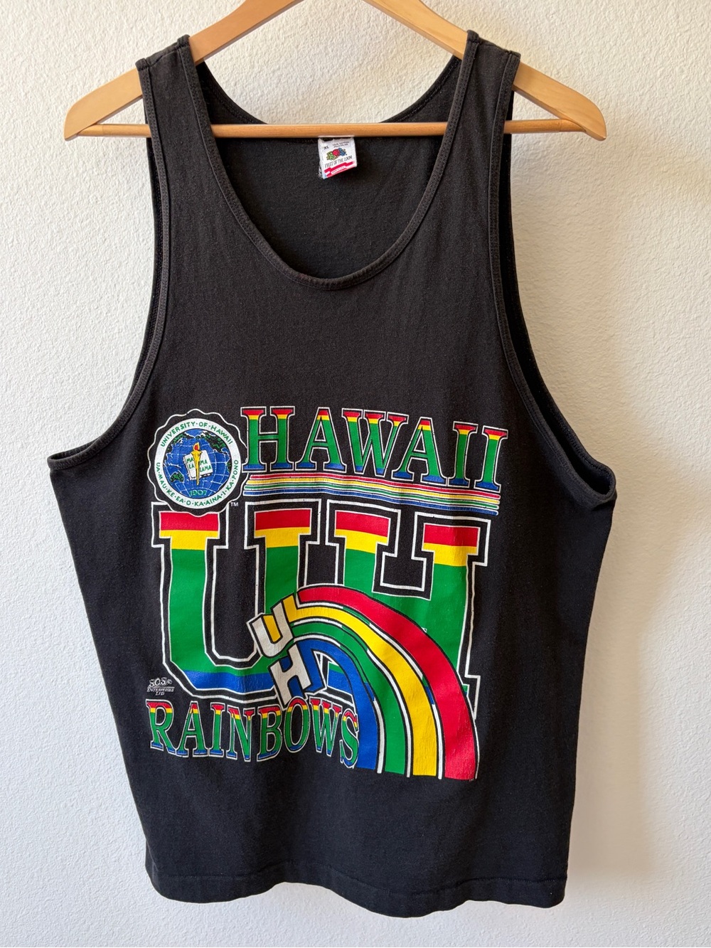 Vintage University of Hawaii Rainbows Graphic Tank Top SOS Enterprises